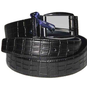 Douglas Hayward Mayfair London Black Leather Dress Belt Men's Size 32